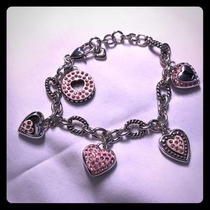 Brighton pink hearts bracelet